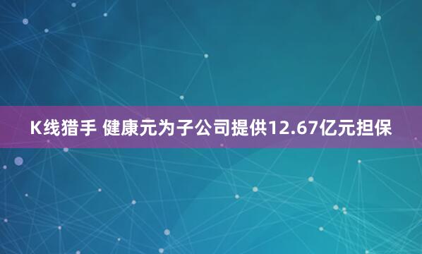 K线猎手 健康元为子公司提供12.67亿元担保